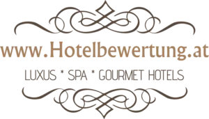 Dies ist das Logo von Hotelbewertung.at - eine Webseite für Hotelbewertungen von prämierten Wellnesshotels in Österreich.